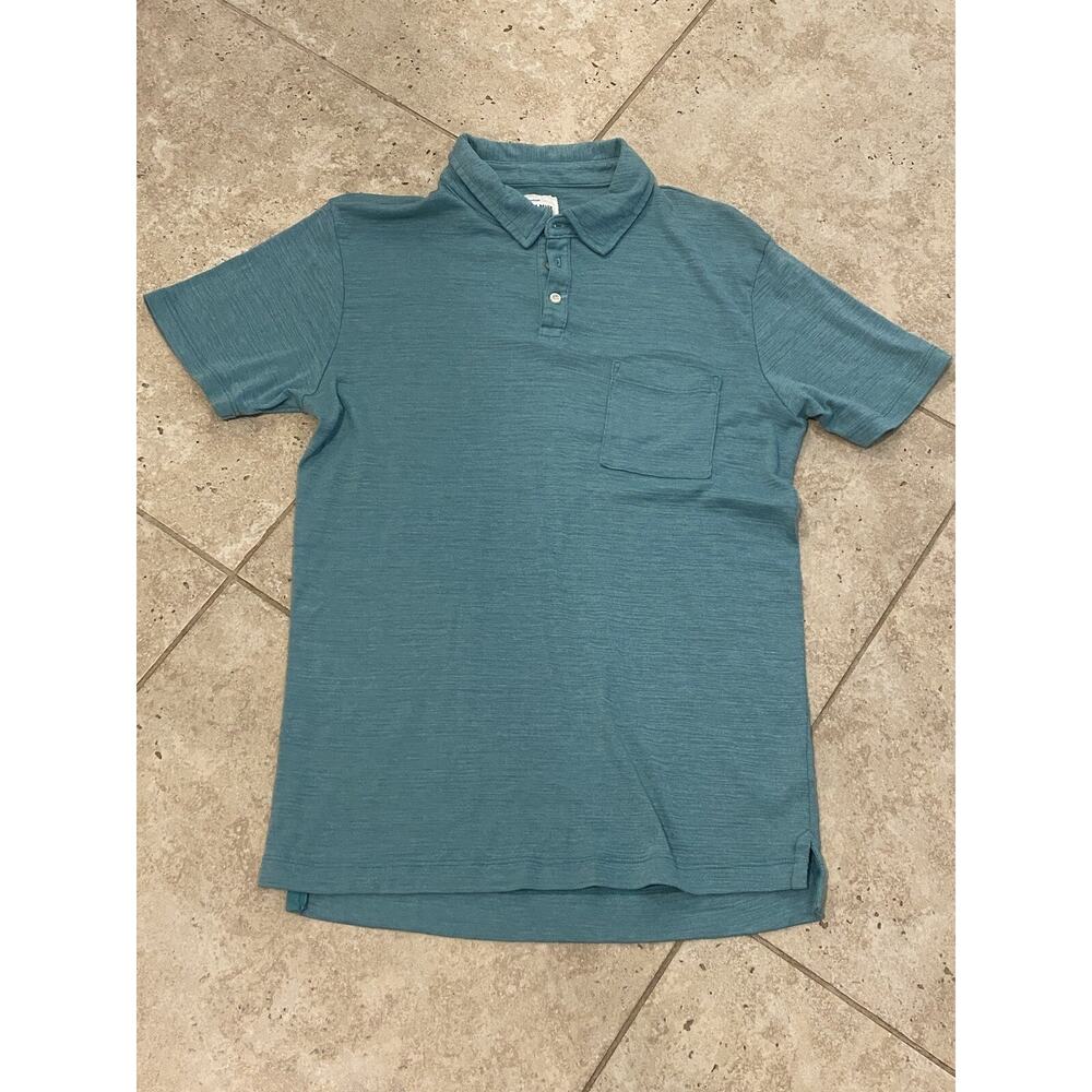 Splendid Mills Shirt Mens Medium Blue Cotton Polo Golf Cali USA Made Men’s EUC M